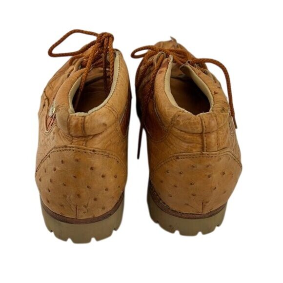 Genuine Ostrich & Python Leather Handmade Casual Shoes Size 6 - Picture 4 of 5
